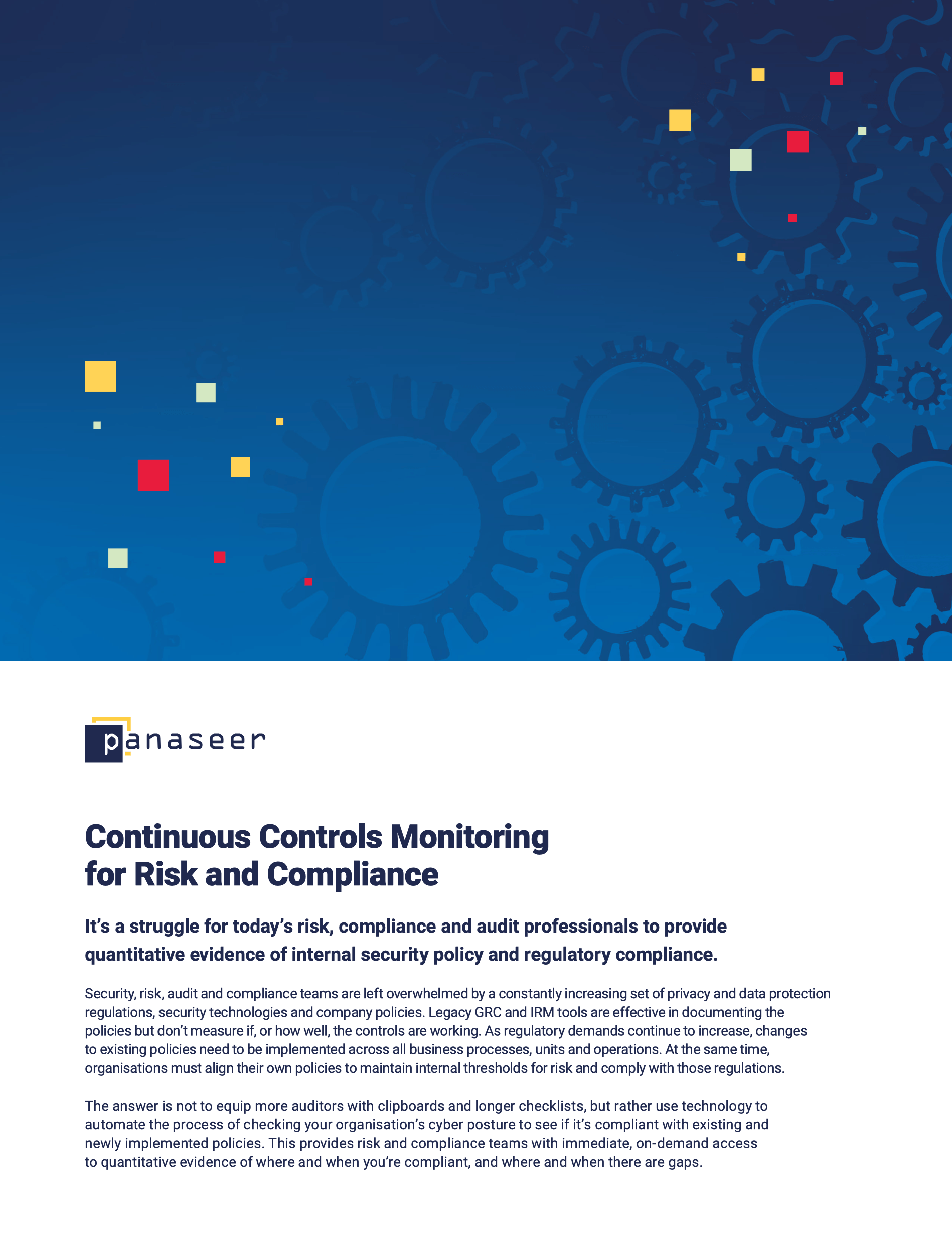 Overview: Continuous Controls Monitoring for Risk and Compliance